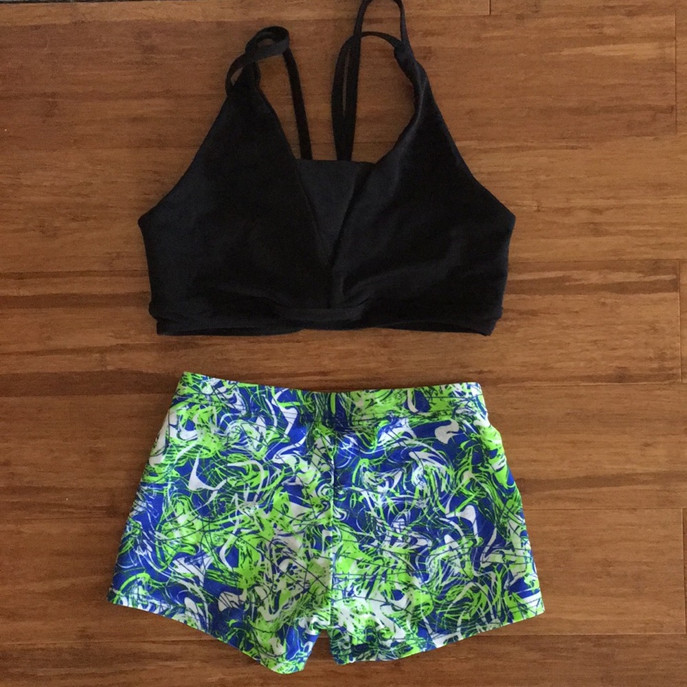 Dancewear for a little girl.